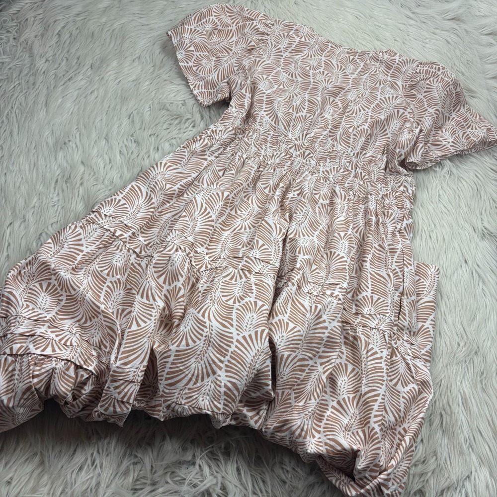 Anthropologie Women's LP Brown Printed Somerset Maxi Dress Tiered Boho Peasant - Picture 9 of 10